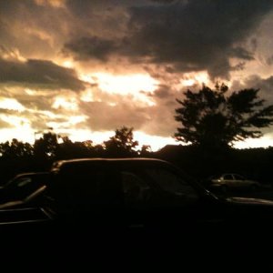 2013, bada$$ sunset over my buddy's 99 Taco