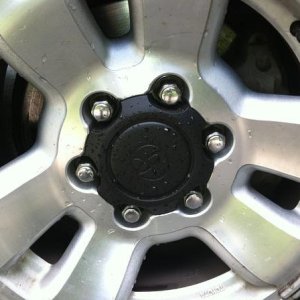 Plastidipped wheel caps.