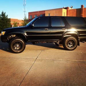 Plasti dip on factory flares. Bumpers, handles, and mirrors