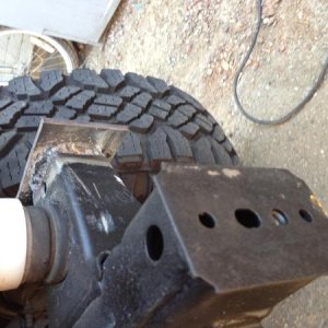 This is my buddies backyard weld job. It's not pretty, but who can argue with free.