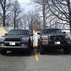 My truck and the bf's 2011 Tacoma TXPro