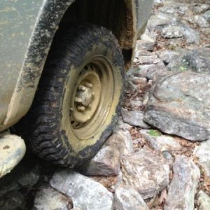air down to 15lb with FJ steel wheels