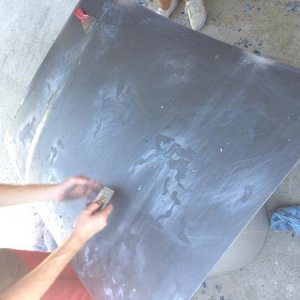 Getting the rest of the paint off
