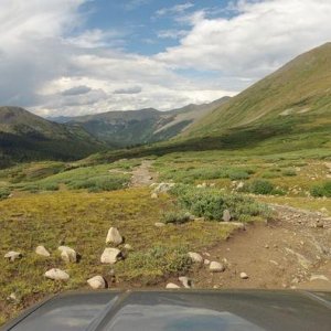 Decent photo from the GoPro. and yes, I thought it was on video mode... this should have been a video showing the rougher section of Old Tincup. It ge