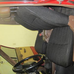 re-upholstered original seats