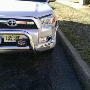 THE HOOD LOOKS OK. CAN'T OPEN IT TO CHECK INNER FENDER