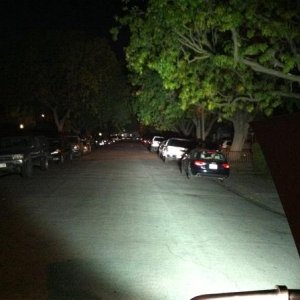 High beams and light bar