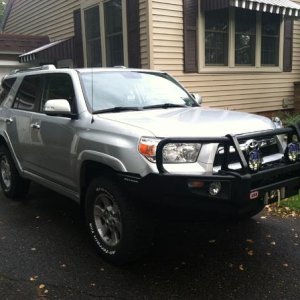 The gray one with the ARB deluxe bumper.. which I kept before I traded it in. Now its going to make its way on my black 4runner..
