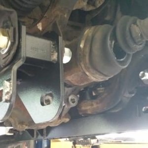 front drop brackets installed