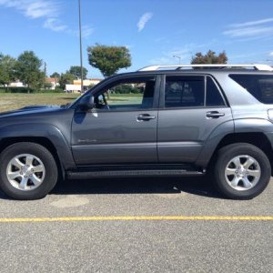 Stock - hate the rake.  There's a 3.5" difference from front to back.
