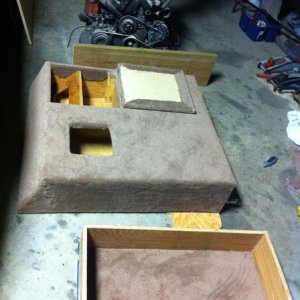 making the back drawer and holder for sub, amps, capacitor, compressor, and tools
