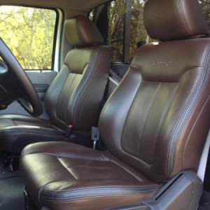10 way power heated cooled F350 Platinum Leather seat conversion
