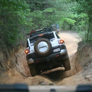 Working my way down a trail in Gilmer, Texas at the 2013 Lonestar Toyota Jamboree.