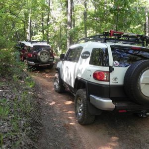 Waiting in line for the next climb.