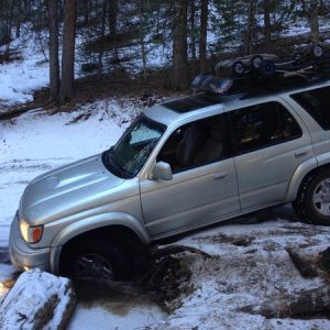 Got super stuck when I dropped into the only area of water that was a foot deep. Duh.