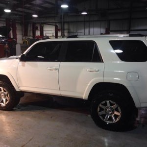 After Lift n tires. Toytec super flex n ome.  Bfgood all terrain.