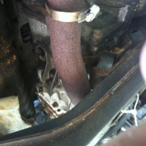 such a rusty header. cant wait to buy the stainless or chrome exhaust system.