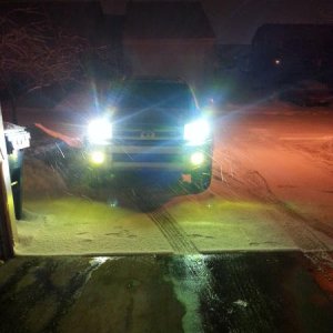HID 5000K up top and 3000K below