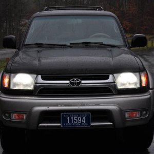 Low Beam in Rain

See also review by me on this site:
http://www.toyota-4runner.org/3rd-gen-t4rs/159466-vled-2000lm-h4-install-review-2001-toyota-4run