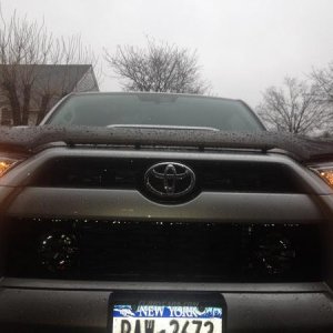Hid lights hidden behind grill