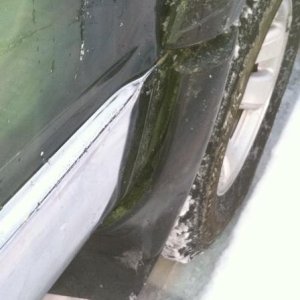 My back fender pushed in