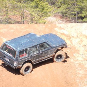Jeep sideways in the wrong place