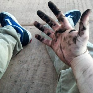 This is what my hands looked like after I was done.