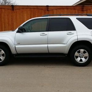 Before; stock wheels and 265-65-17 Dunlop HT tires