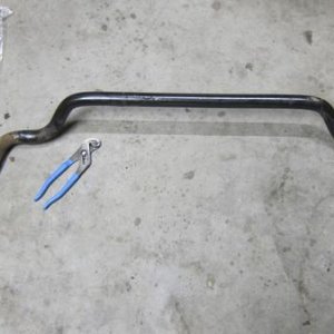 New sway bar links and bushings.  On one side of the sway bar it got really swollen where it sits in the bushing so I had to grind it down to get it t