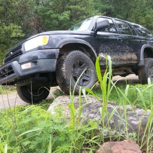 A little bit of flex with that stock suspension!