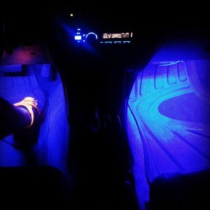 Blue LED interior floor lights!