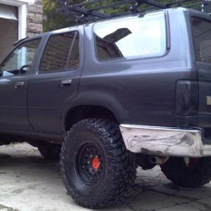 A rare site,  the Runner all cleaned up!  I do not miss that bumper