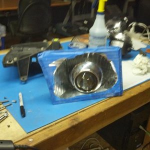 After I drilled the holes in the reflector I mounted it, I used 6 32 2" screws When I take it apart again Im going to use some nicer m4 cap nut screws