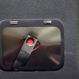 Latch button panel on