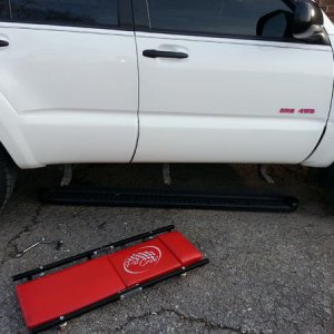 Removing factory running boards