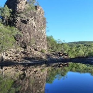 Where we camped at the start of Crooked Creek Gorge, North Queensland, Australia.