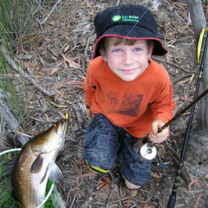Kids love catching Barramundi, a great eating fish here.