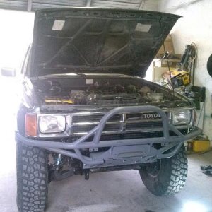 Finally, bumper on! Took care of that PS leak too - after the pic was taken lol