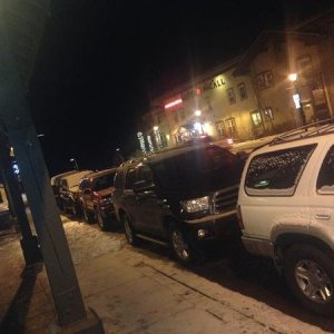 Went up to the winter carnival in McCall and found this great spot with all Toyota suv's.