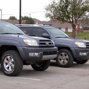 Stock vs 3" Revtek lift with BFG's