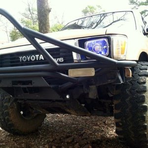 Blue running lights upgraded to led bulbs