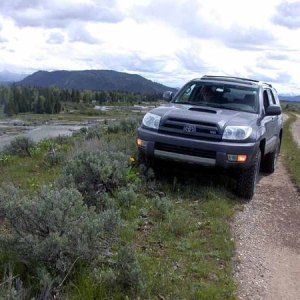 This is looking south on a bluff over the Snake river (west side of the river) on the Bar BC road. This is where we watched a group of wolves try to b