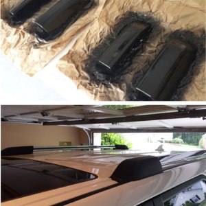 Plasti Dipped the corners of the roof rack.