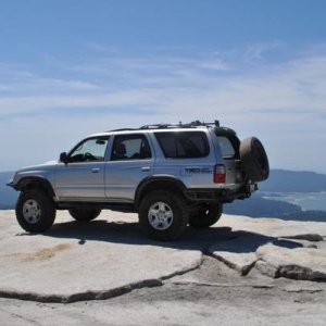 At the top of the trail. Love my 4runner.