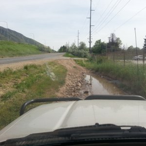 off roading next to the road