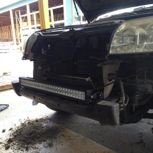 test fitting the bar