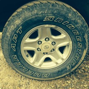 Got to get new tires. These have dry rot and are less than a quarter of the tred left. Hopping to paint the rims after I come back from boot camp :D