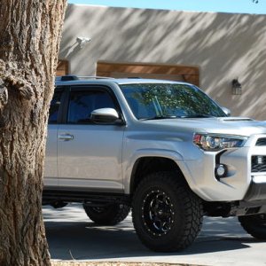 2014 4Runner Trail Edition with KDSS, Toytec BOSS 3-inch lift, LR UCAs, Cooper ST MAXX tires, Fuel Off-Road Boost Wheels, Rigid LEDs, and more...