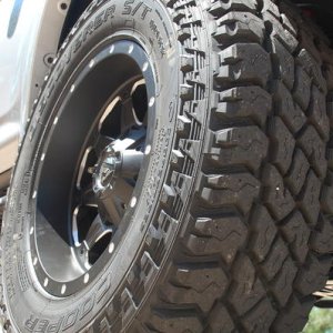 Cooper ST MAXX LT285/70R17 on Fuel Off-Road Boost Wheels 17x9 with -12mm Offset