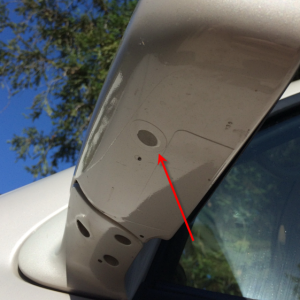 What is this hole for?  It's covered with plastic.